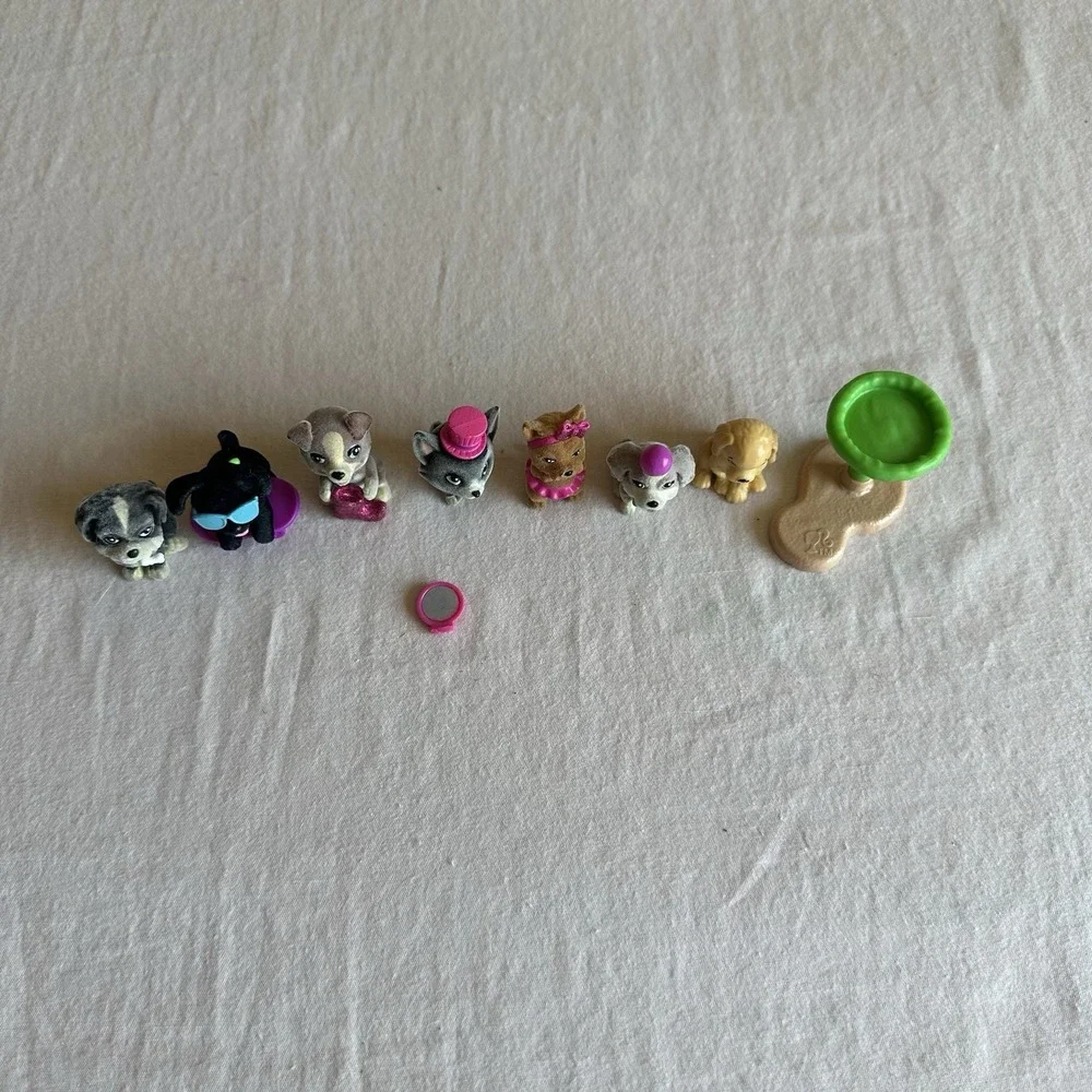 6 Barbie Pets Blind Bag Dogs Figures Flocked Replacement Piece Vet Animal & More
